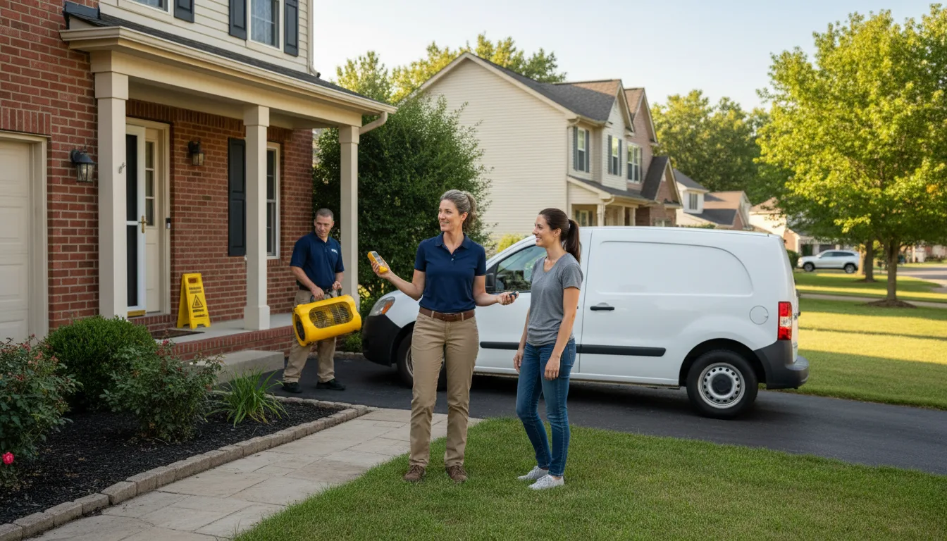 Residential water damage restoration in Bennett, NC